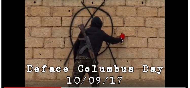 [Video] Militant antifa group launches “Deface Columbus Day” campaign