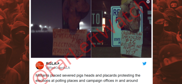 Antifa puts severed pig heads at campaign offices, calls for “people’s war”